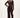 lange mouw boothals top | dark choco