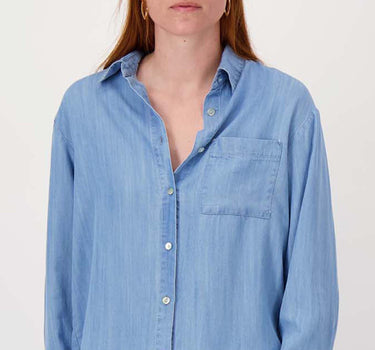 lange denim blouse | light blue denim