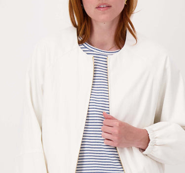 woven bomber jacket | off-white