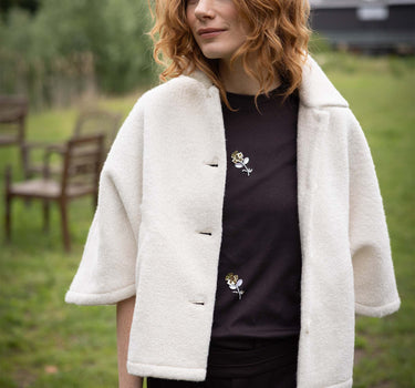 wollig cape jasje | off white