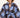 Wollen Cape Jasje met Ruit | ocean blue / hazelnut / black