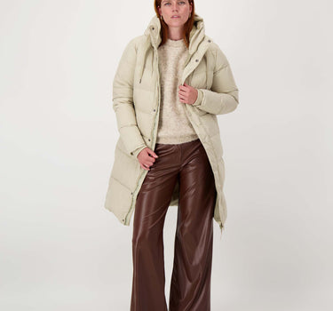 lange bubblecoat met teddy details | kit