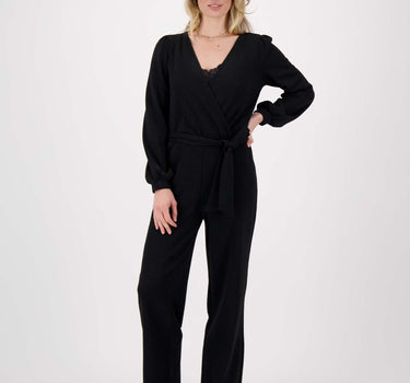 Jumpsuit mit Lurex-Einsätzen | schwarz