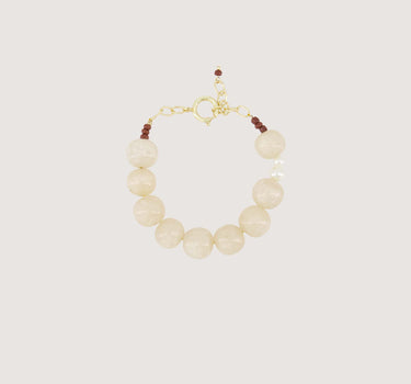 chunky beads armband | grey oyster