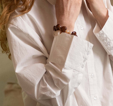 hart armband met parels | hazelnut