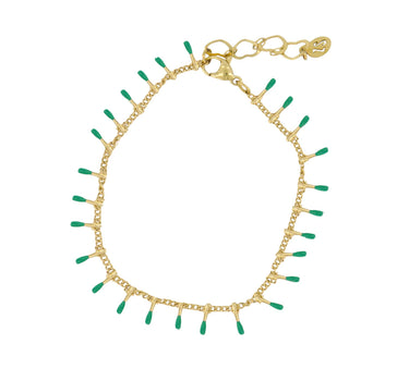 Armband Tropfen | Limette / Gold