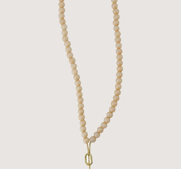 ketting van kralen met hart | ivoor