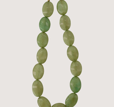 ketting van platte kralen | olive green