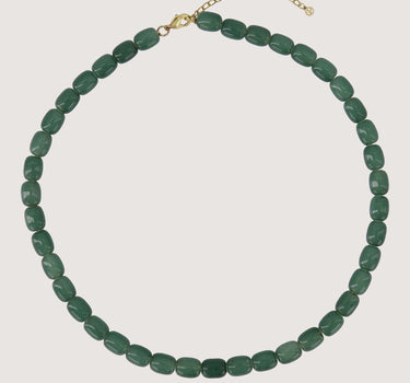 smalle kralen ketting | grey green