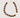 hart ketting met parels | hazelnut