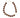 hart ketting met parels | hazelnut