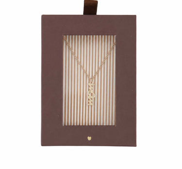 Ketting in Doosje Mom | white / ochre / darkbrown