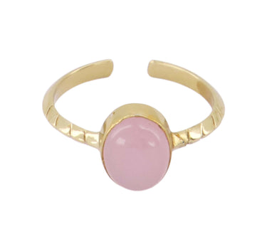 ring met steen verstelbaar | crispy pink