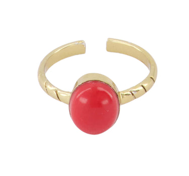 ring met steen verstelbaar | raspberry