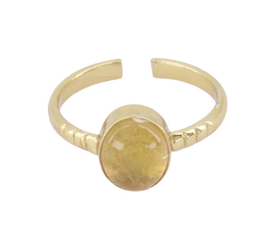 ring met steen verstelbaar | light mint