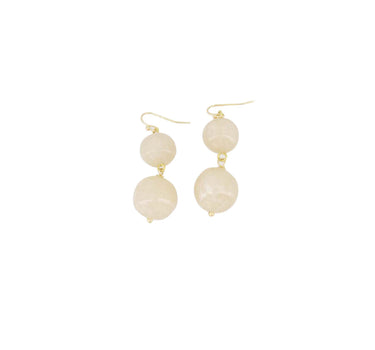 earring with resin pearl | grey oyster