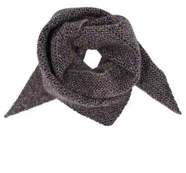 visgraat triangle sjaal | dark navy