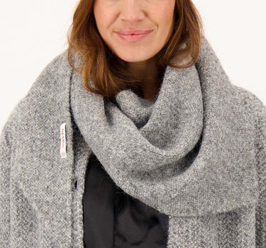 visgraat triangle sjaal | grey melange