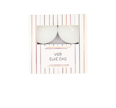 waxinelichtjes in doosje vier elke dag | multicolor