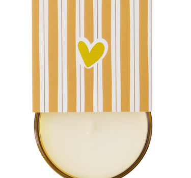 scented candle in a wrapper by Cool Mom Club | ochre / red