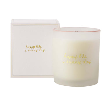 geurkaars glas in doosje happy like a sunny day | off white