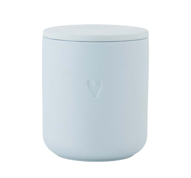 Scented candle, ceramic heart | blue