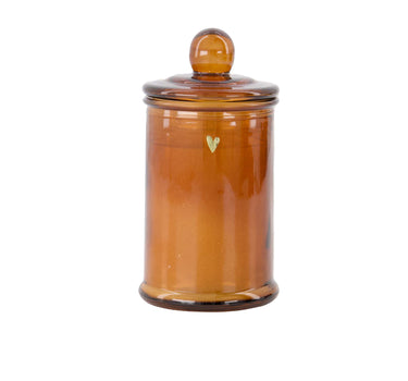 Duftkerze im Glas mit Deckel in Herzform | Camel