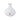 Small white terracotta heart-shaped vase by Zusss, white glaze with a terracotta rim.