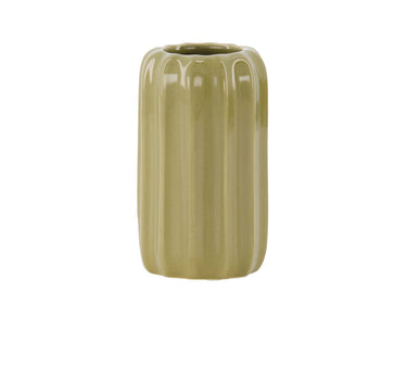 vaasje keramiek ribbel | green