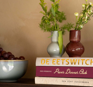 set van 3 vaasjes keramiek hartje | multicolor