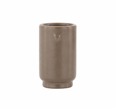 vaasje keramiek hartje | dark brown