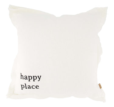 cushion happy place 45x45cm | off white