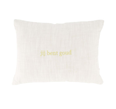 cushion you are gold 35x25cm | salt and pepper / gold