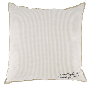 kussen gezelligheid 45x45cm | zand / antracietgrijs