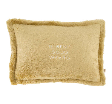 kussen fluffy jij bent goud waard 35x25cm | ochre