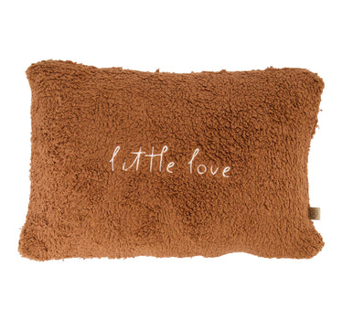kussen teddy little love 35x25cm | dark brown