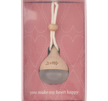 Geurhanger van Zusss in doosje pink met houten hanger en touw