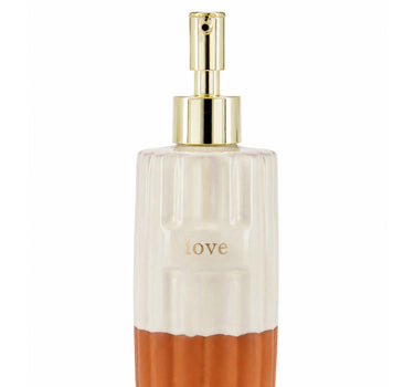 zeepdispenser terracotta love | off white