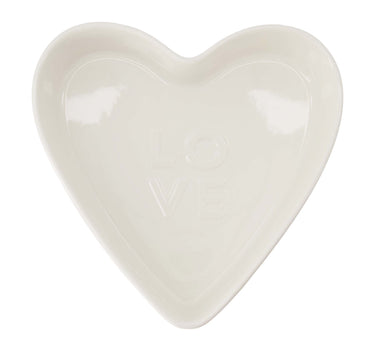 ovenschaal keramiek hartvorm love groot | white