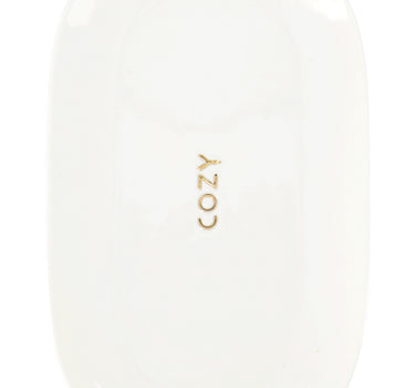 serveerschaal cozy | white / gold