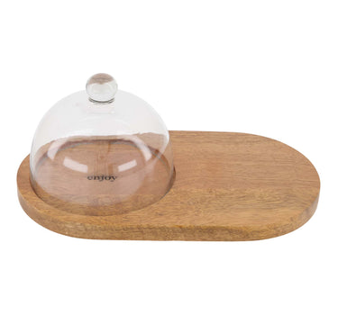 serveerplateau met stolp enjoy naturel | naturel