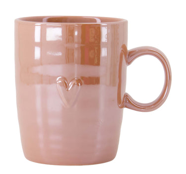 theemok parelmoer hartje | pink