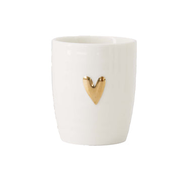 Heart-shaped espresso cup | white / gold