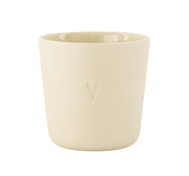 Kaffeetasse mit Herz | Warm Sand