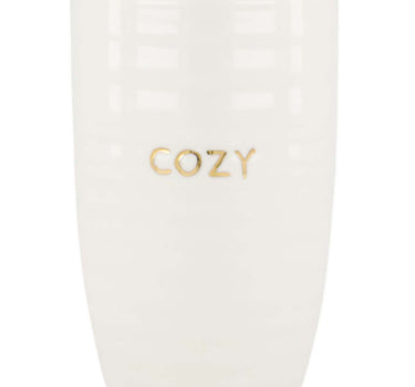 mok L cozy | white / gold