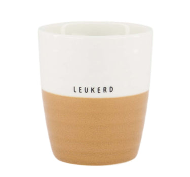 Leukerd Coffee Mug | White / Camel