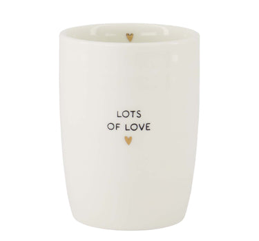 koffiemok lots of love | white / black / gold