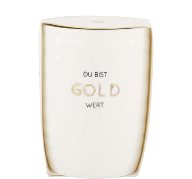 "You're Worth Your Weight in Gold" Coffee Mug | White / Gold