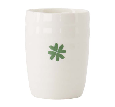 koffiemok klavertje wit/groen | white / green