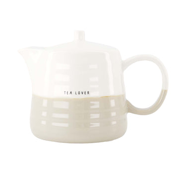 Teapot for Tea Lovers | White / Sand